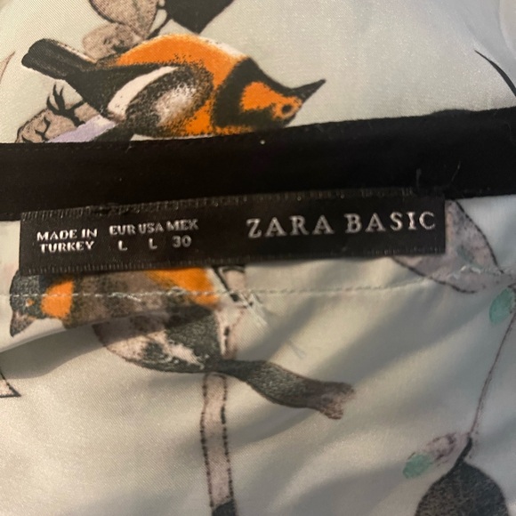 ZARA BASIC lovely bird blouse - Picture 3 of 4